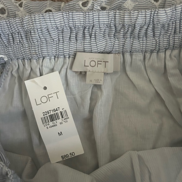 LOFT Light Blue Eyelet Dress - Picture 6 of 6